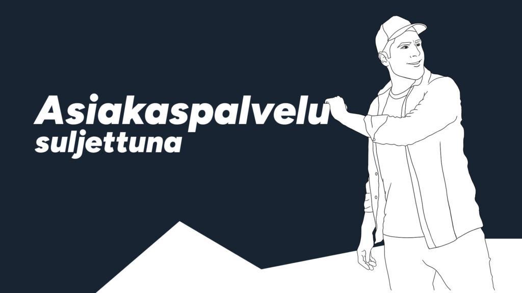 Asiakaspalvelu kiinni ma 30.9.2024