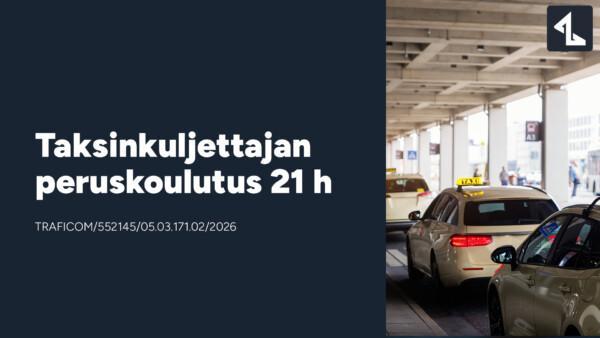 Takseja jonossa matkustajien noutoalueella henkilöliikenteen toimintaympäristössä.